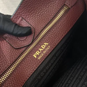 Prada Women Medium Leather Bag-Burgundy 1BC0732DKV
