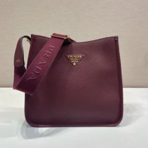 Prada Women Medium Leather Bag-Burgundy 1BC0732DKV