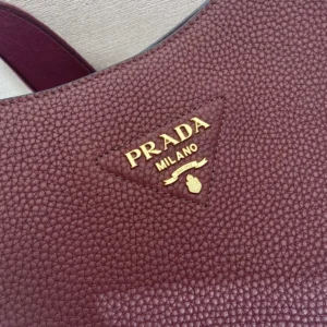 Prada Women Medium Leather Bag-Burgundy 1BC0732DKV