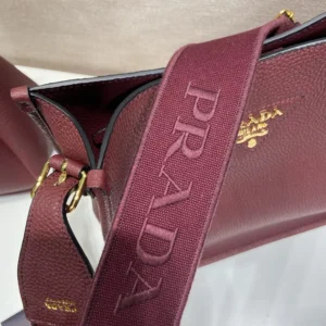 Prada Women Medium Leather Bag-Burgundy 1BC0732DKV