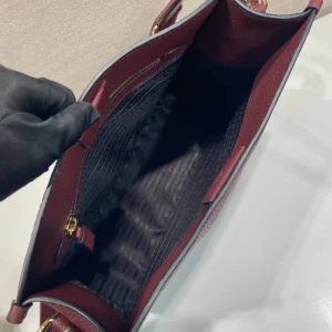 Prada Women Medium Leather Bag-Burgundy 1BC0732DKV