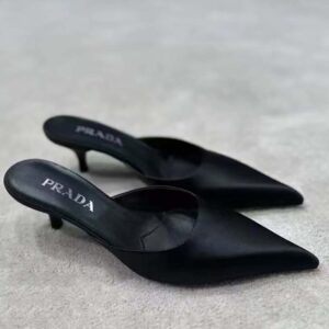Prada Women Mules De Satén-Black 1I975N049F0002