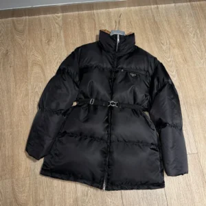 Prada Women Re-Nylon Down Jacket-Black 29D4081WQ8