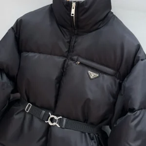 Prada Women Re-Nylon Down Jacket-Black 29D4081WQ8