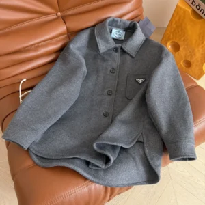 Prada Women Single-Breasted Double Cashwool Caban Jacket P650S179B