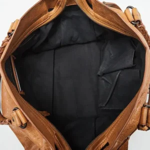 Balenciaga Women Le City Medium Bag Metallized in Brown