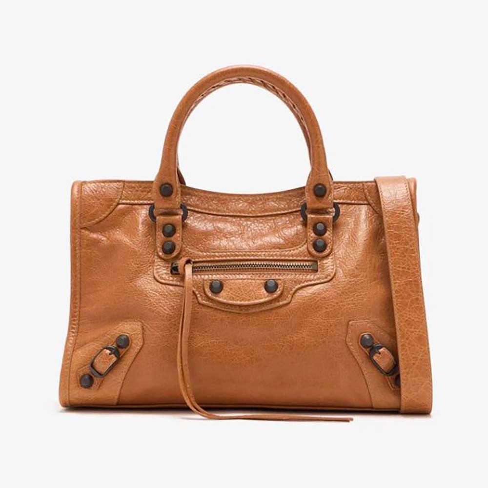 Balenciaga Women Le City Small Bag Metallized in Brown