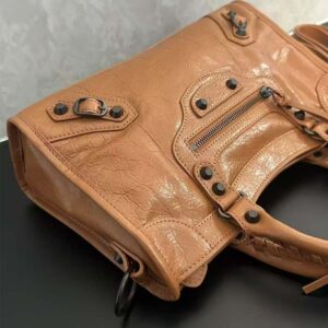 Balenciaga Women Le City Small Bag Metallized in Brown