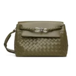 Bottega Veneta Unisex Small Andiamo Messenger-Dark Green 815781V