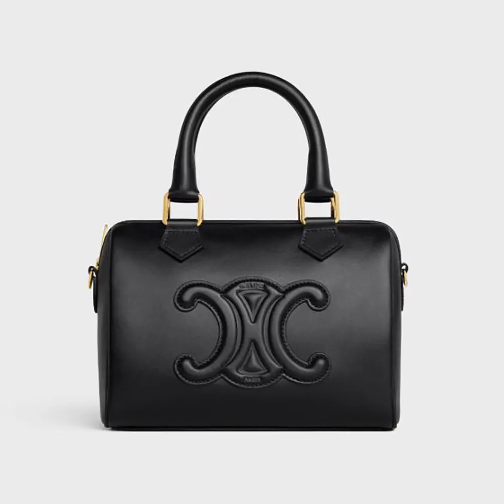 Celine Women Small Boston in Smooth Calfskin-Black 113773DU3