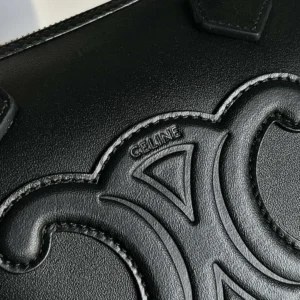 Celine Women Small Boston in Smooth Calfskin-Black 113773DU3
