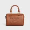 Celine Women Small Boston in Smooth Calfskin-Brown 113773DU3
