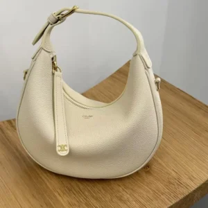 Celine Women Teen Celine Llulu in Grained Calfskin-Beige