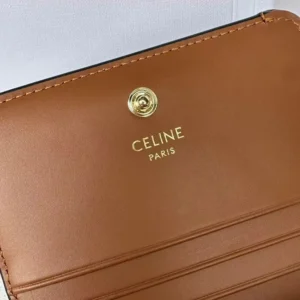 Celine Women Triomphe Compact Wallet In Triomphe Canvas 10K622CQH