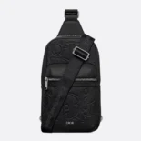 Dior Men Rider 2.0 Sling Bag Black Dior Gravity Leather and Black Grained Calfskin