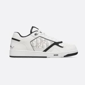 Dior Unisex B27 Uptown Low-Top Sneaker White and Black Smooth Calfskin H069