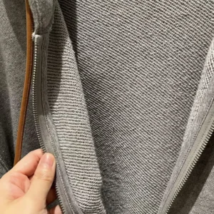 Loewe Women Flamenco Hoodie in Cotton and Cashmere-Grey