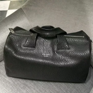 Prada Unisex Nappa Leather Duffle Bag-Black 2VC045