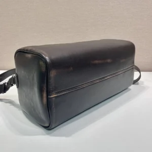 Prada Unisex Small Nappa Leather Duffle Bag-Dark Brown 2VC046
