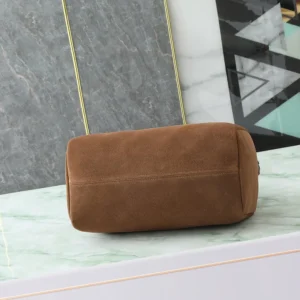 Prada Unisex Small Suede Duffle Bag-Coffee 2VC046