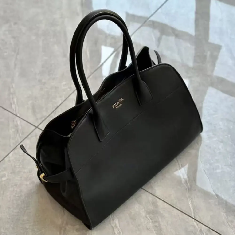 Prada Women Large Leather Tote Bag-Black 1BG571 4 Prada Women Large Leather Tote Bag-Black 1BG571