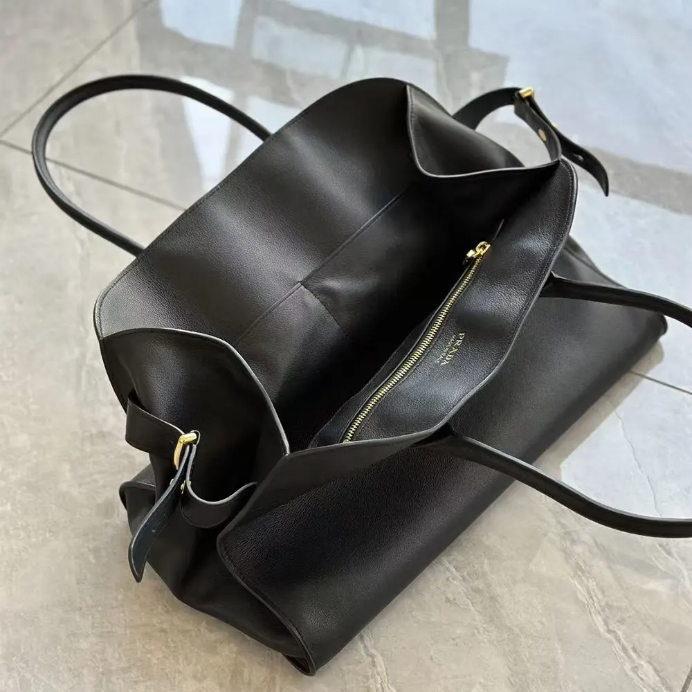 Prada Women Large Leather Tote Bag-Black 1BG571 6 Prada Women Large Leather Tote Bag-Black 1BG571