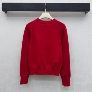 Burberry Women Cross Stitch EKD Wool Cashmere Sweater-Red 81185951
