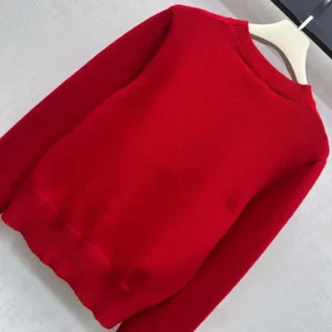 Burberry Women Cross Stitch EKD Wool Cashmere Sweater-Red 81185951