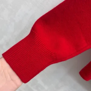 Burberry Women Cross Stitch EKD Wool Cashmere Sweater-Red 81185951