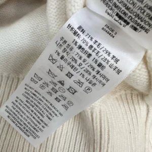Burberry Women Cross Stitch EKD Wool Cashmere Sweater-White 81225531