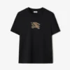 Burberry Women EKD Check Cotton T-shirt-Black 81161641