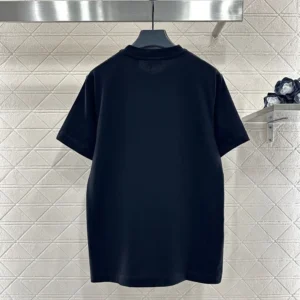 Burberry Women EKD Check Cotton T-shirt-Black 81161641