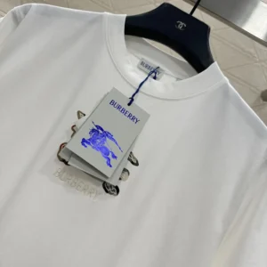 Burberry Women EKD Check Cotton T-shirt-White 81161611