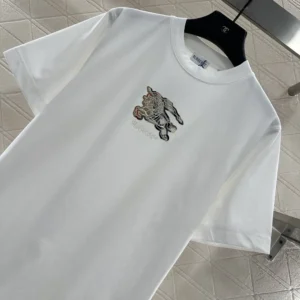 Burberry Women EKD Check Cotton T-shirt-White 81161611