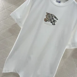 Burberry Women EKD Check Cotton T-shirt-White 81161611