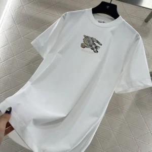 Burberry Women EKD Check Cotton T-shirt-White 81161611