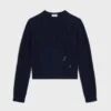 Celine Men Crewneck Sweater In Chains Cashmere-Navy RY0MF0Y51