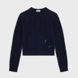 Celine Men Crewneck Sweater In Chains Cashmere-Navy RY0MF0Y51