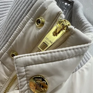 Celine Men Puffer Jacket In Light Nylon-Beige RV0VN0T69