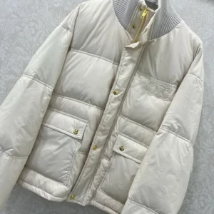 Celine Men Puffer Jacket In Light Nylon-Beige RV0VN0T69