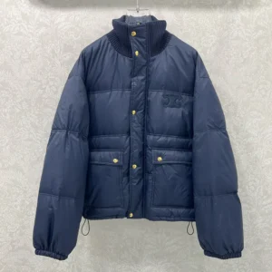 Celine Men Puffer Jacket In Light Nylon-Navy RV0VN0T69