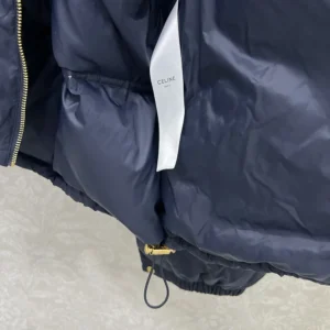 Celine Men Puffer Jacket In Light Nylon-Navy RV0VN0T69
