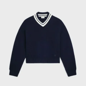 Celine Men V-Neck Sweater in Cashmere RY0RC0V09