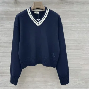 Celine Men V-Neck Sweater in Cashmere RY0RC0V09