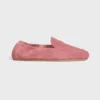 Celine Unisex Adam Loafer In Suede Calfskin-Pink 365167029C