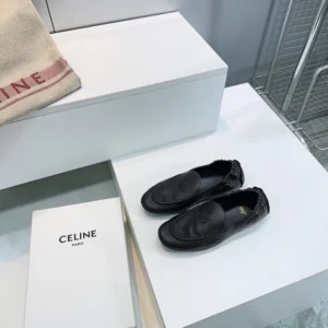 Celine Unisex Adam-Slip-On Loafer In Goatskin-Black 365165275C