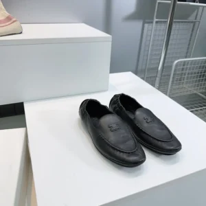Celine Unisex Adam-Slip-On Loafer In Goatskin-Black 365165275C