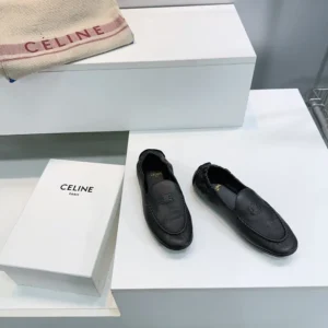 Celine Unisex Adam-Slip-On Loafer In Goatskin-Black 365165275C