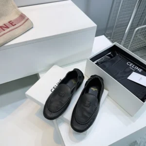 Celine Unisex Adam-Slip-On Loafer In Goatskin-Black 365165275C