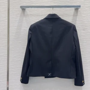 Celine Women Colonne Blazer in Wool Gabardine RV15H650D